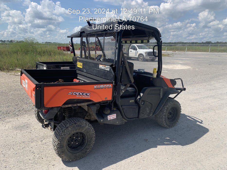 2019 Kubota RTV-XG850WL-H 4wd Utility Cart, Gas, 2 Seat, LED Strobe, Windshield Tempered Glass, Plastic Canopy, Wire Harness Kit, Backup Alarm