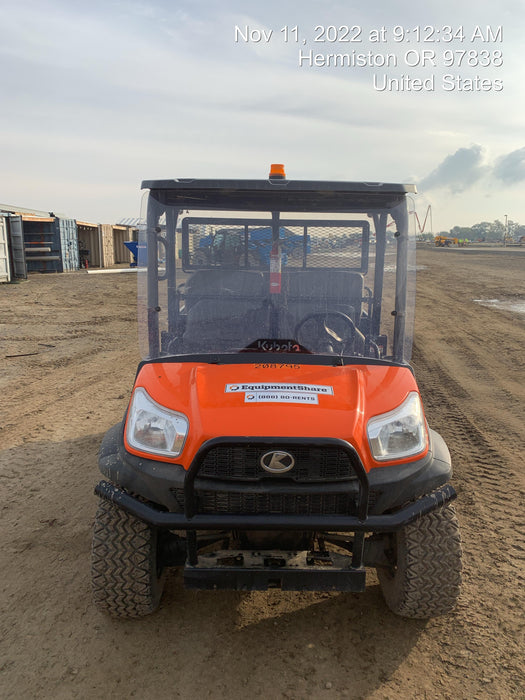 2022 Kubota RTV-X1140W-H Plastic Canopy, Windshield Acrylic Clear, LED Strobe Light, Wire Harness Kit, Back up Alarm