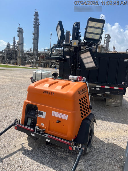 2025 Generac MLTS-4 Diesel, Mitsubishi L2E, 7.1 hp @1800 rpm, Flex Switch 120V Input, Powerzone Controller, (4) 320W LED Lights, 4kW Generator, 39.9 Gal Fuel Tank, 2" Ball