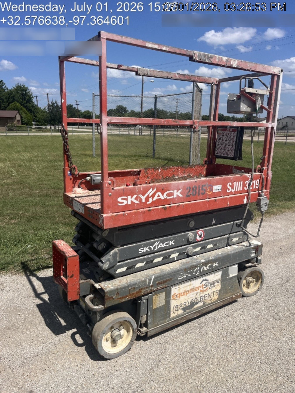 2017 Skyjack SJIII-3219 Standard, Skycode