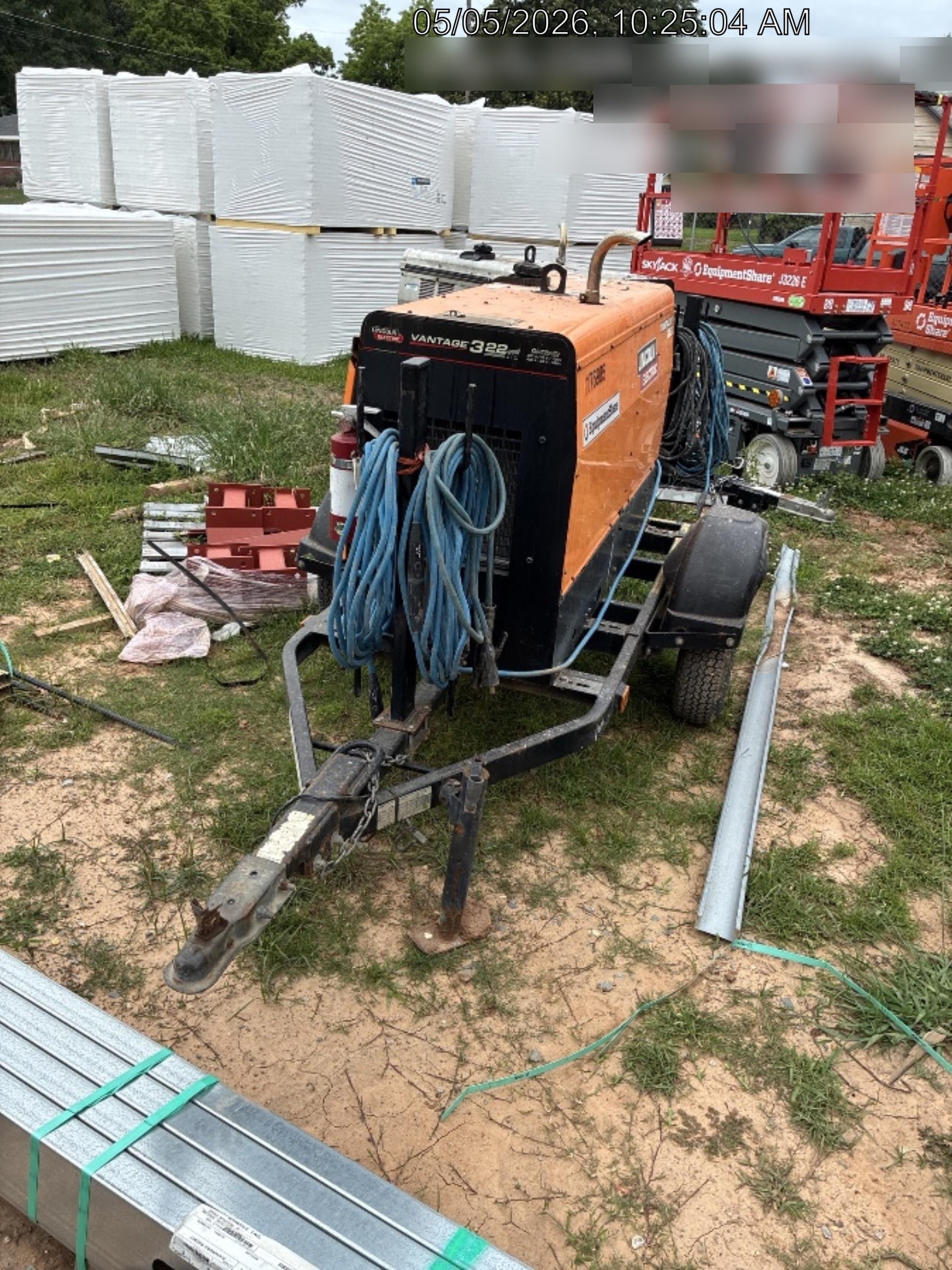 2021 Lincoln Electric Vantage 322 Vantage 322 Ready Pak 3 w/ Decals, ORANGE (includes trailer, cable rack, fender light kit) NO Telematics