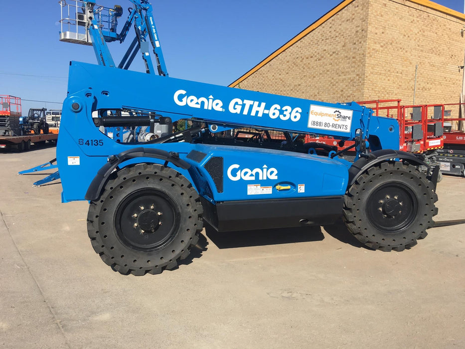 2017 Genie GTH-636 Genie GTH636 Telehandler, 48" Carriage, Solid Tires