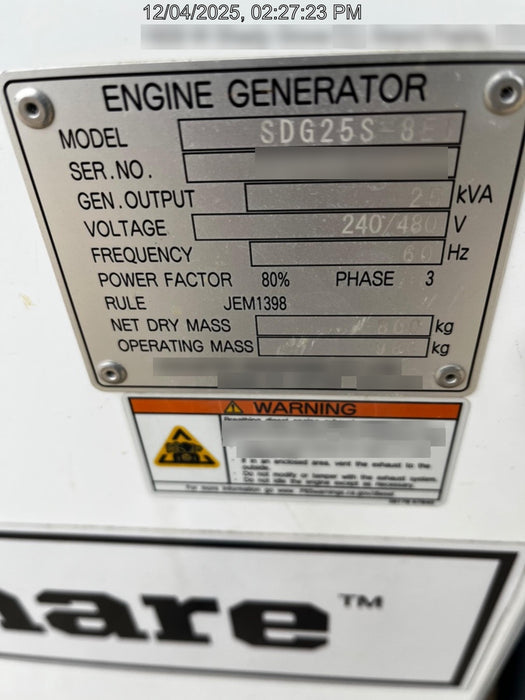 2021 AIRMAN SDG25S-8E1