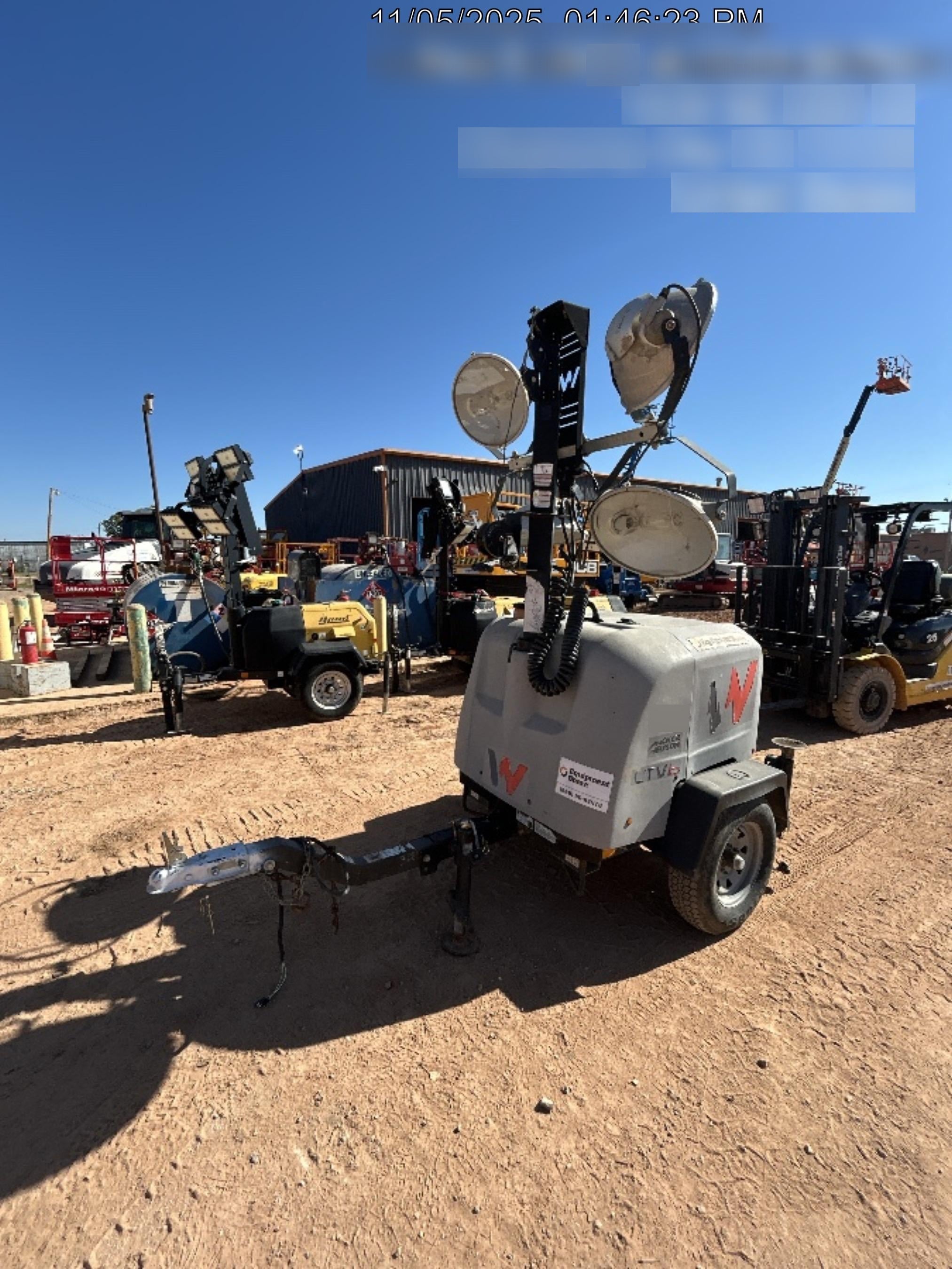 2018 Wacker Neuson LTV6L-MH Wacker Neuson LTV6L Mobile Light Tower w/Fuel Level Sensor Installed