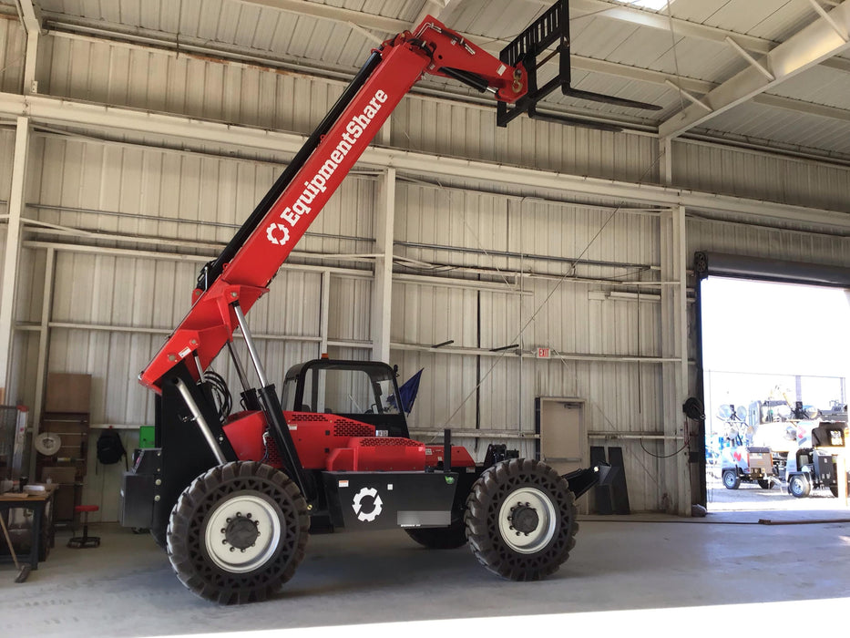 2019 Manitou MTA10055 Canopy, 120 HP, Solid Tires, Work Lights, Lift Hook, Auxiliary Hydraulics 66" Carriage and 60" Forks