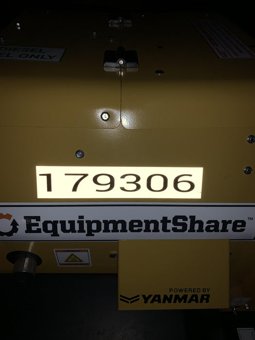 Allmand NLV3GR (4) LED Light Fixture 350W, 23' Vertical Mast, 3kW Prime, Towable, Deep Sea L401, Leveling Jacks, Yanmar T4F 5.8hp