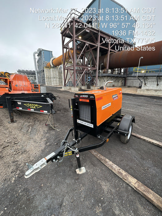 2022 Lincoln Electric LE400 Kubota V1505, Trlr, Cable Rack, Light Kit, ES Decals, T3