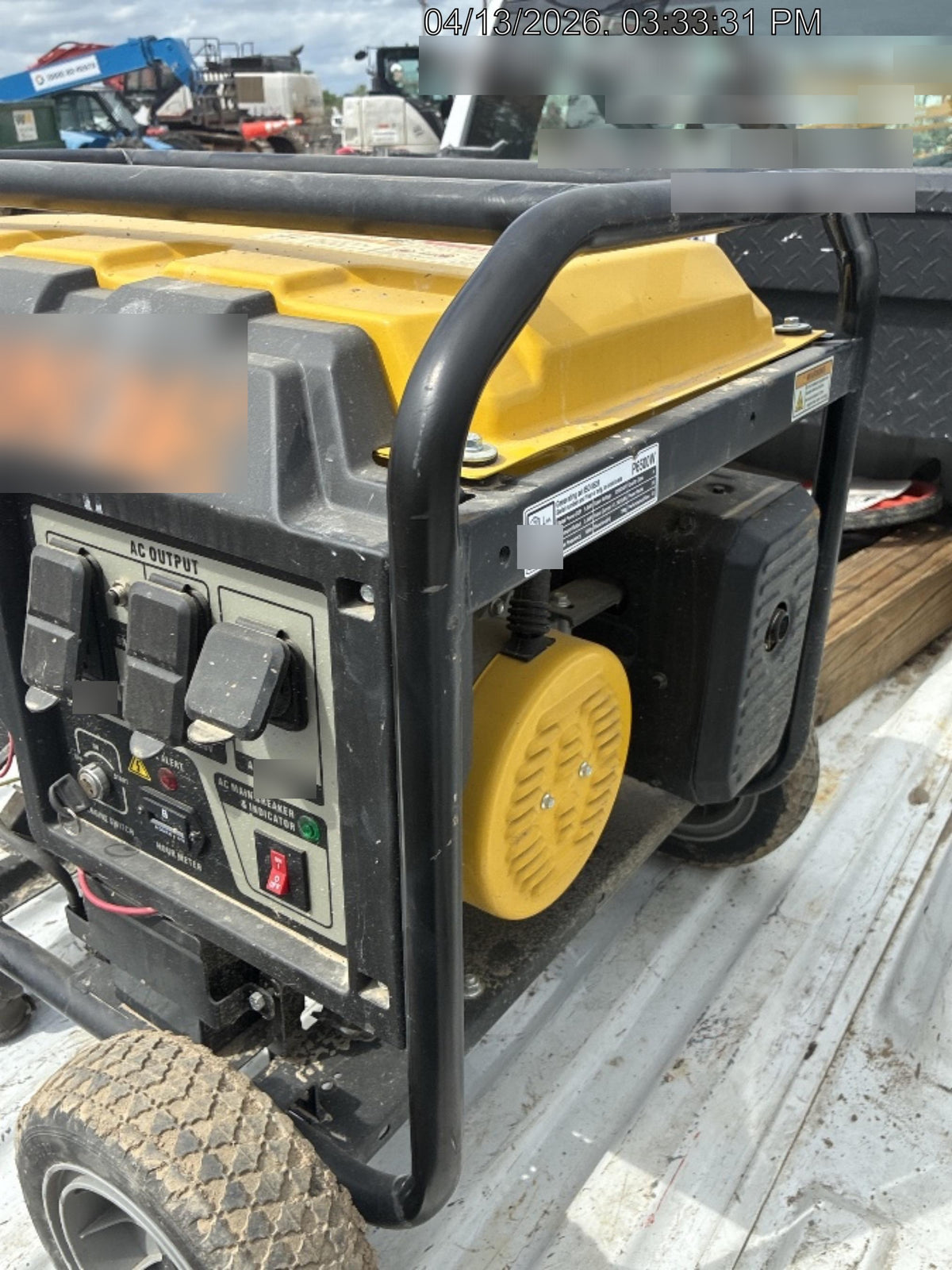 2023 Atlas Copco P6500W 5.5kW, AC390FD Gasoline Engine, Wheel & Handle Kit, (2) 120V Duplex 15A + (1) 120/240V 30A Twist Lock