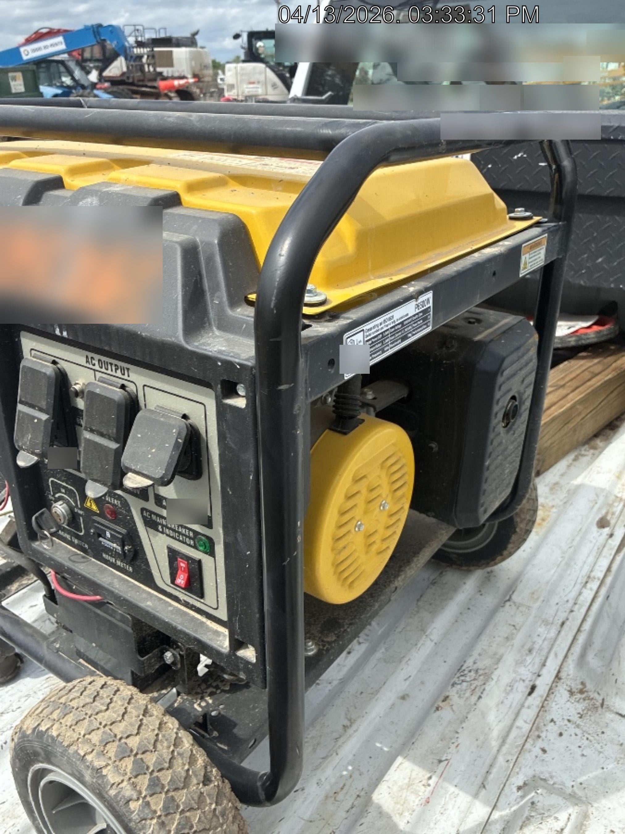 2023 Atlas Copco P6500W 5.5kW, AC390FD Gasoline Engine, Wheel & Handle Kit, (2) 120V Duplex 15A + (1) 120/240V 30A Twist Lock