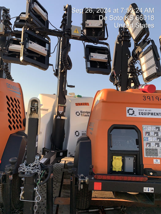 2024 Generac MLT2 Diesel, Flex Switch 120V Input, Powerzone Controller, 
(4) 320W LED Lights, 4kW Generator, 39.9 Gal Fuel Tank, 2" Ball, T3