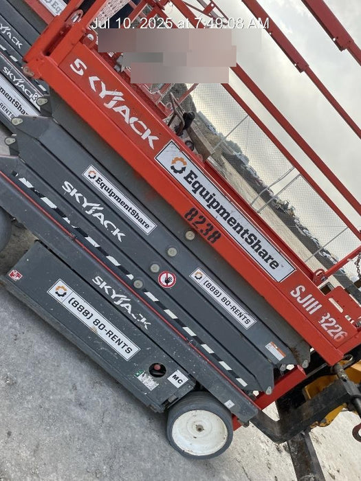 2018 Skyjack SJIII-3226 Skyjack SJIII3226 Scissor Lift w/Trojan Batteries