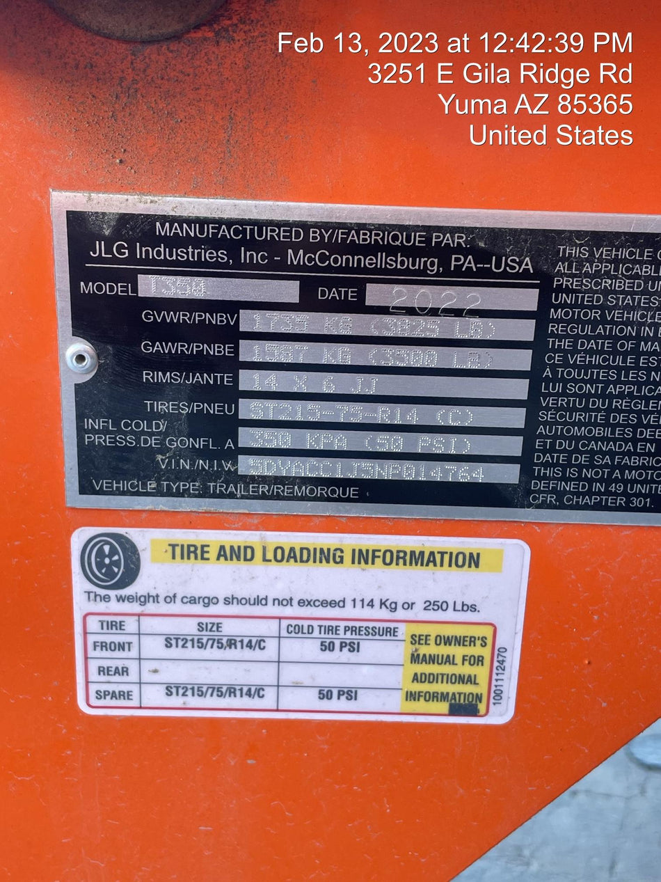 2022 JLG T350