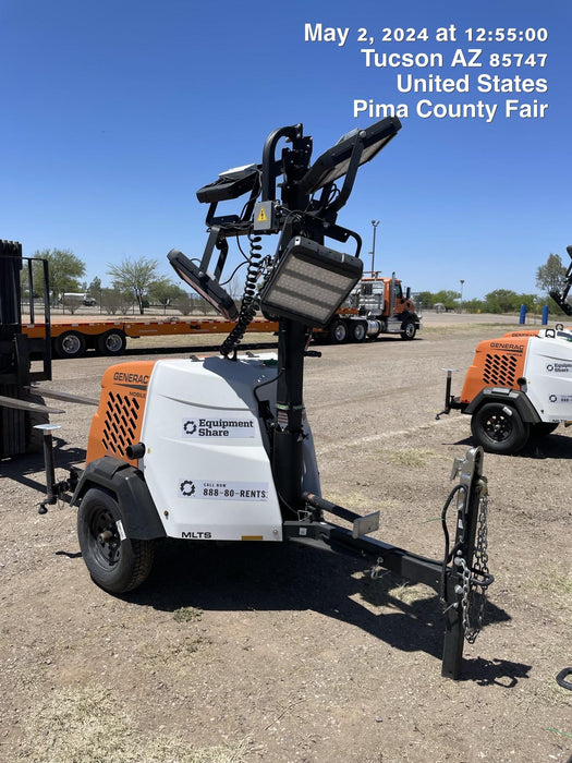 2024 Generac MLT2 Diesel, Flex Switch 120V Input, Powerzone Controller, 
(4) 320W LED Lights, 4kW Generator, 39.9 Gal Fuel Tank, 2" Ball, T3