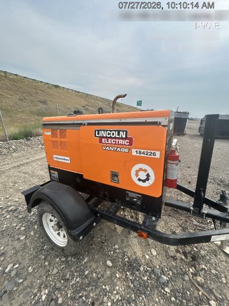 2021 Lincoln Electric Vantage 322 Vantage 322 Ready Pak 3 w/ Decals, ORANGE (includes trailer, cable rack, fender light kit) NO Telematics