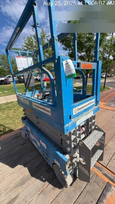 2020 Genie GS-1930 Solid Non Marking Tires, Beacon, Folding rails with half height swing gate, 800W Inverter