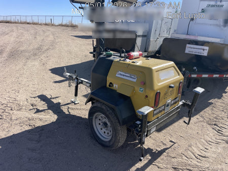 2022 Allmand NLV3GR (4) LED Light Fixture 350W, 23' Vertical Mast, 3kW Prime, Towable, Deep Sea L401, Leveling Jacks, Yanmar T4F 5.8hp