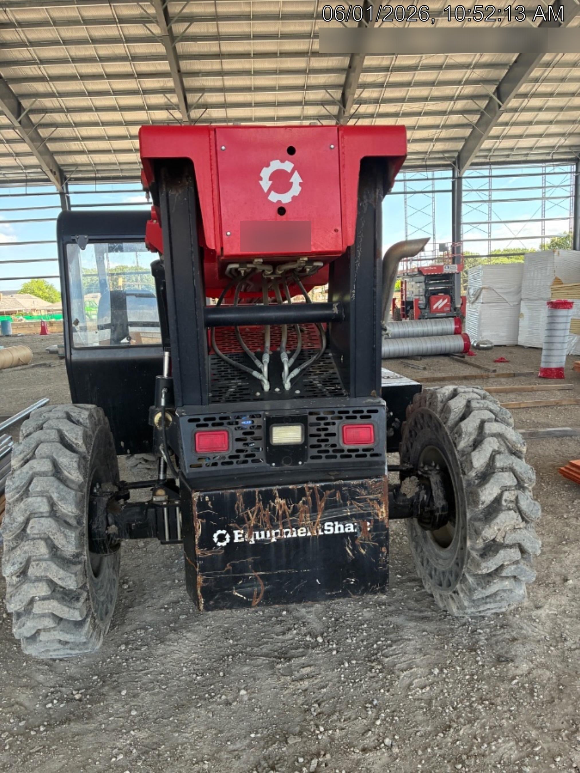 2019 Manitou 12042 Canopy, 120 HP , Solid Tires, Work Lights, Lift Hook, Auxiliary Hydraulics 66" Carriage and 60" Forks
