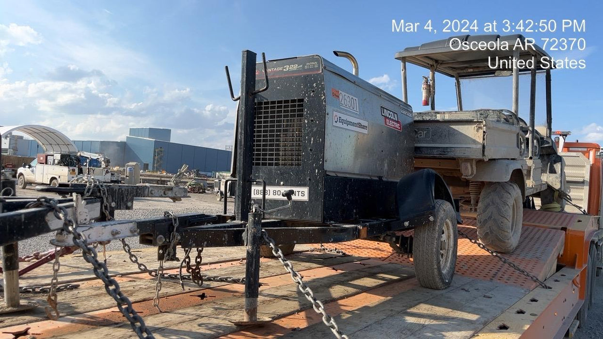 2019 Lincoln Electric Vantage 322 Lincoln Vantage 322 Welder w/Trailer, Light Kit, Cable Rack