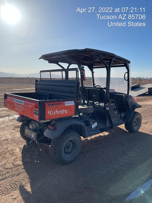 2021 Kubota RTV-X1140W-H Plastic Canopy, Windshield Acrylic Clear, LED Strobe Light, Wire Harness Kit, Back up Alarm