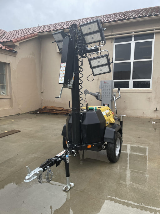 2022 Allmand NLV3GR (4) LED Light Fixture 350W, 23' Vertical Mast, 3kW Prime, Towable, ES Decals, T3