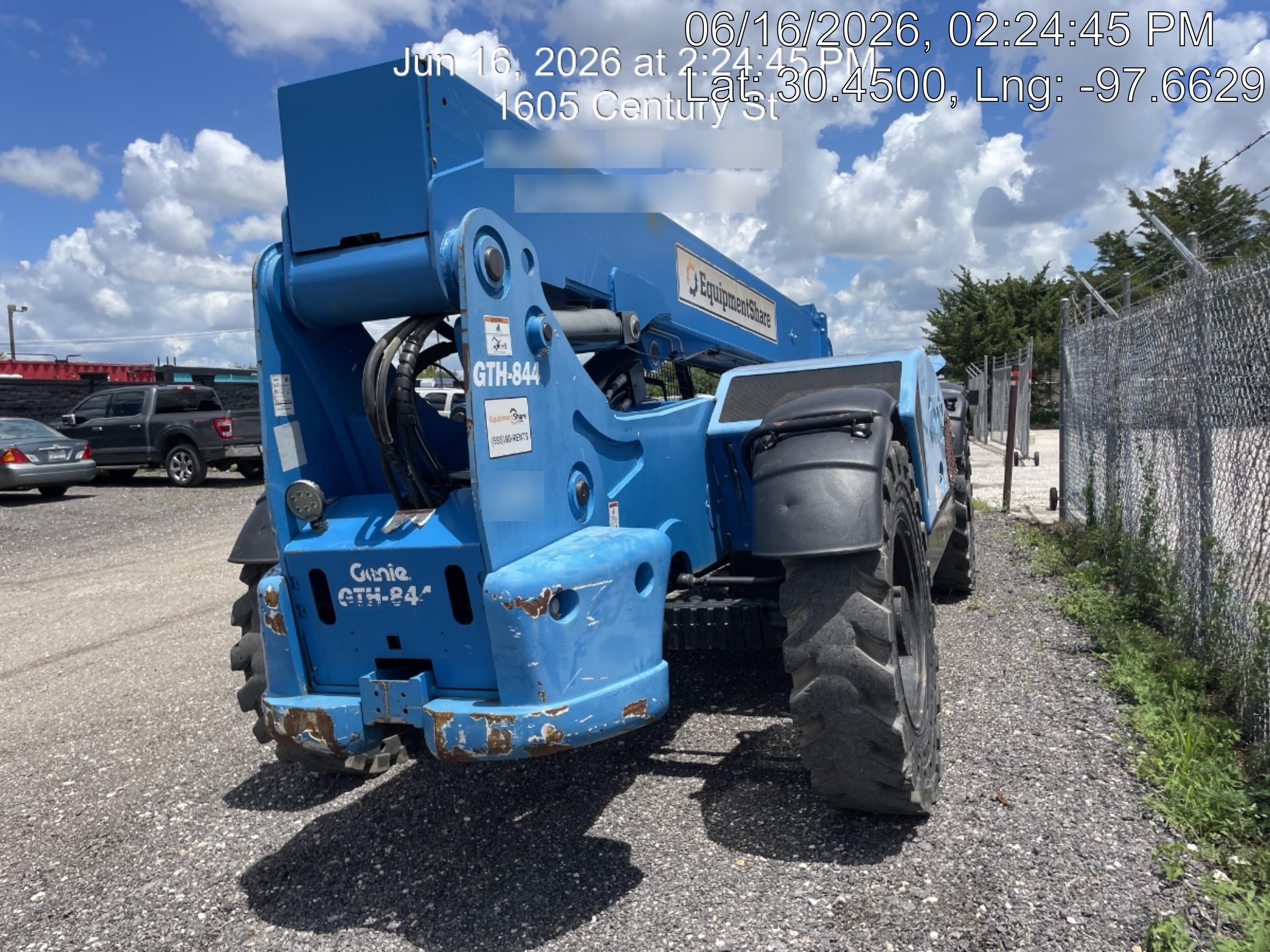 2018 Genie GTH-844 Genie GTH-844 w/ROPS, Work Lights, Solid Tires, RH Cab Mesh, Beacon, 60" Carriage and Forks