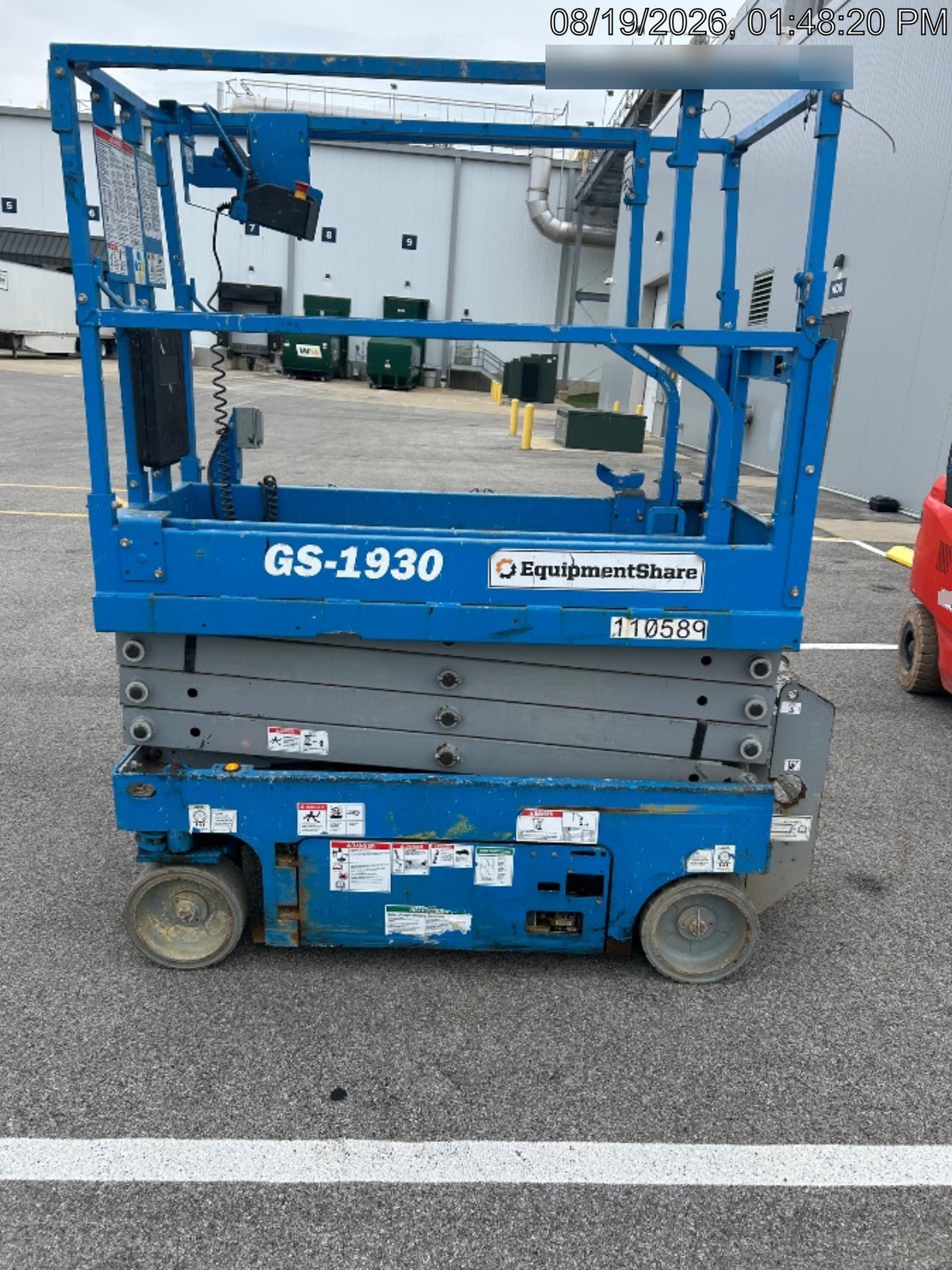 2020 Genie GS-1930 Solid Non Marking Tires, Beacon, Folding rails with half height swing gate