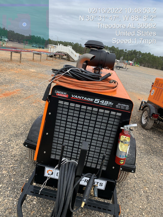 2021 Lincoln Electric Vantage 549X Ready Pak 3, ORANGE (includes trailer, cable rack, fender light kit)