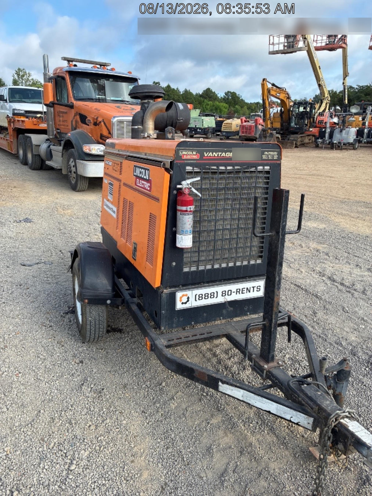 2021 Lincoln Electric Vantage 549X Ready Pak 3, ORANGE (includes trailer, cable rack, fender light kit)
