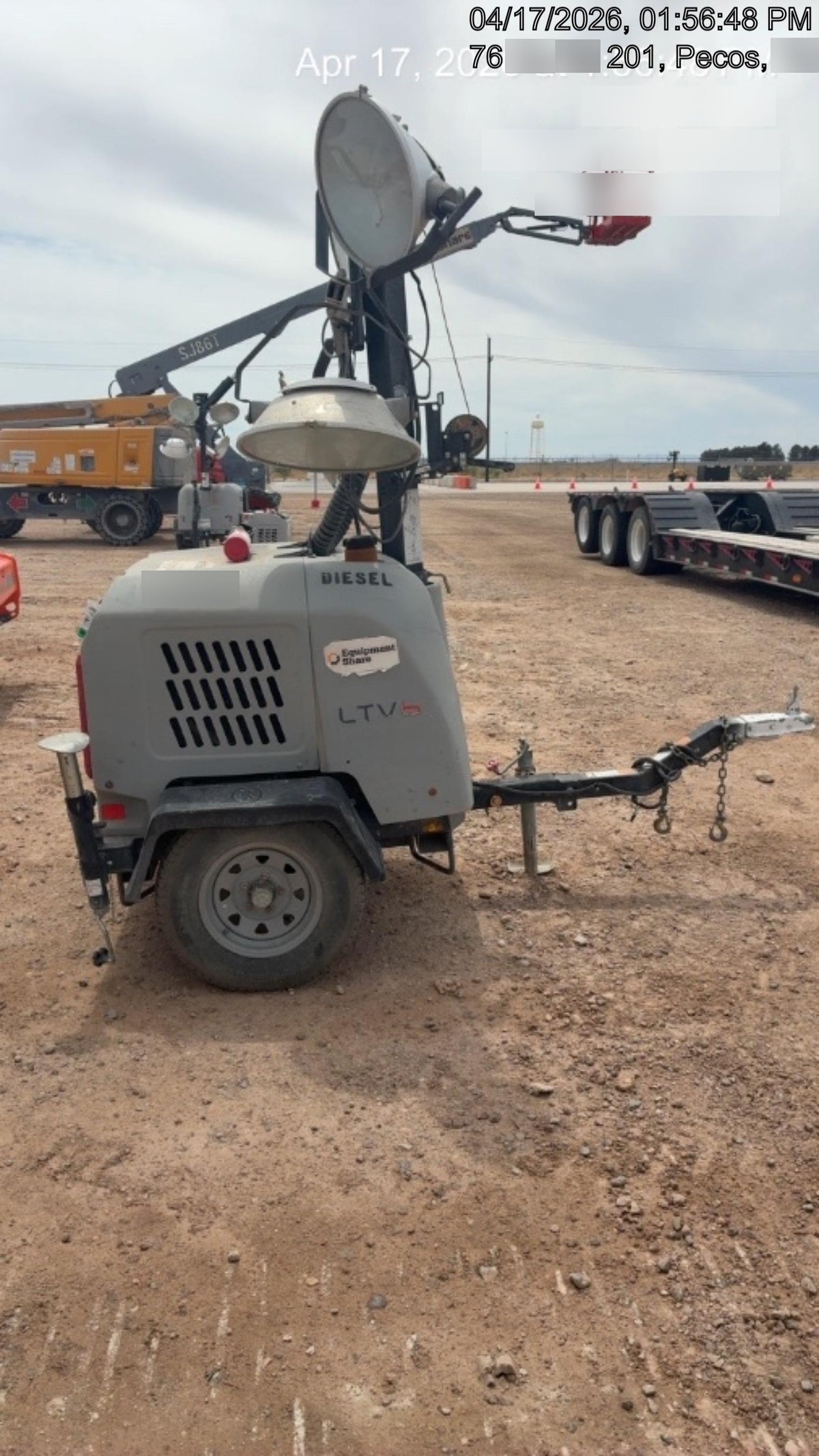 2018 Wacker Neuson LTV6L-MH Wacker Neuson LTV6L Mobile Light Tower w/Fuel Level Sensor Installed