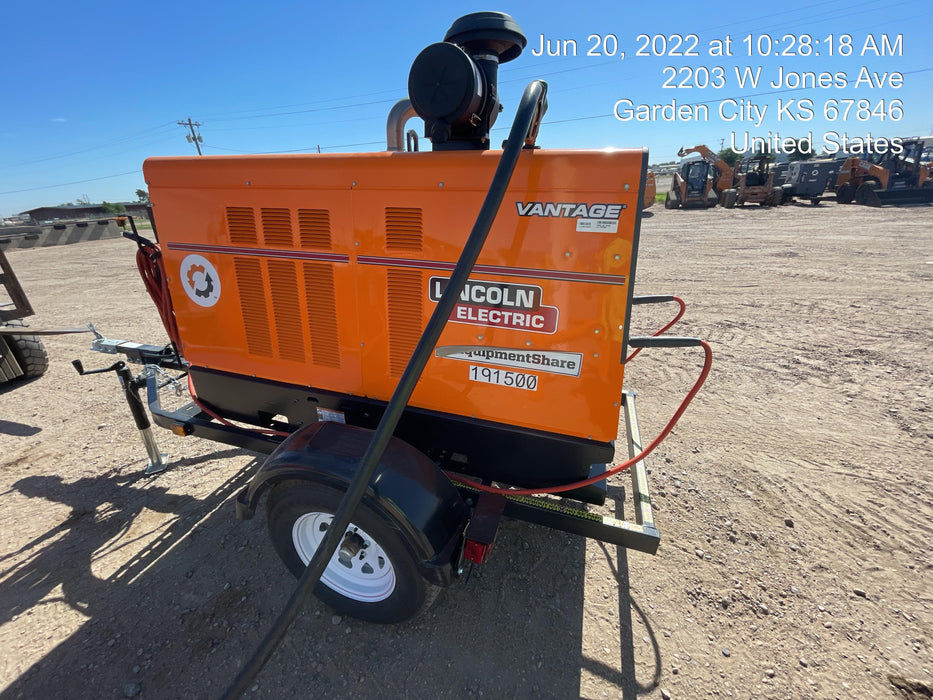 2021 Lincoln Electric Vantage 549X Ready Pak 3, ORANGE (includes trailer, cable rack, fender light kit)