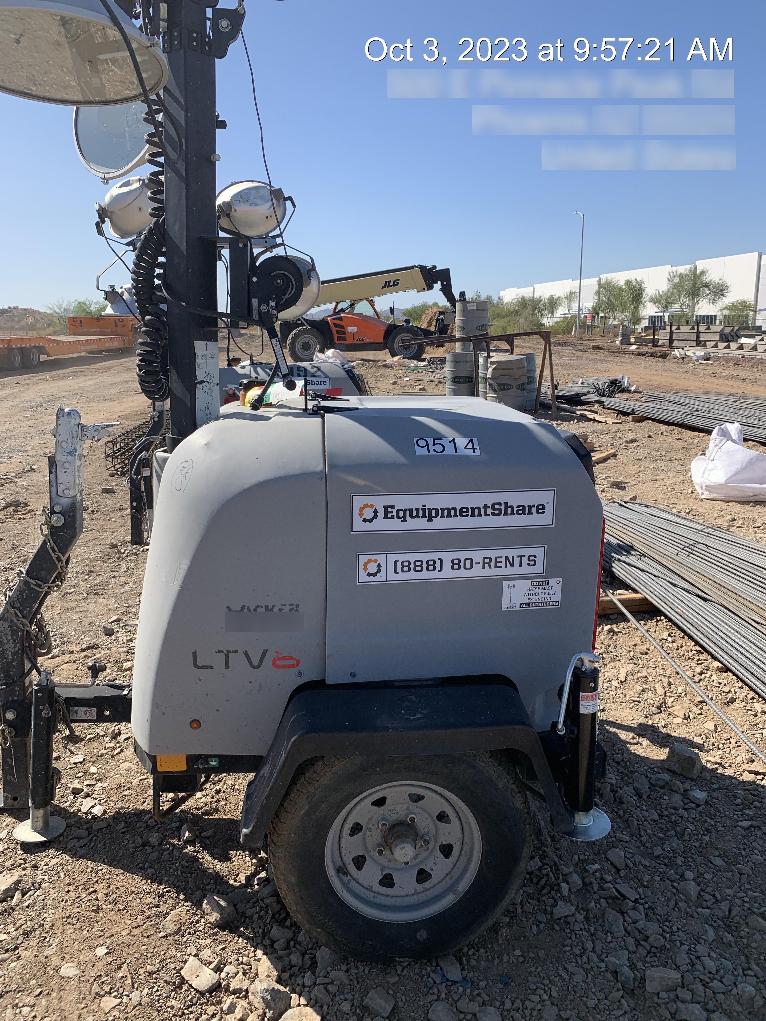 Wacker Neuson LTV6K-MH Wacker Neuson LTV6L Towable Light Tower - Kubota Engine