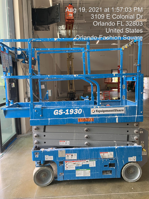 2020 Genie GS-1930 Solid Non Marking Tires, Beacon, Folding rails with half height swing gate