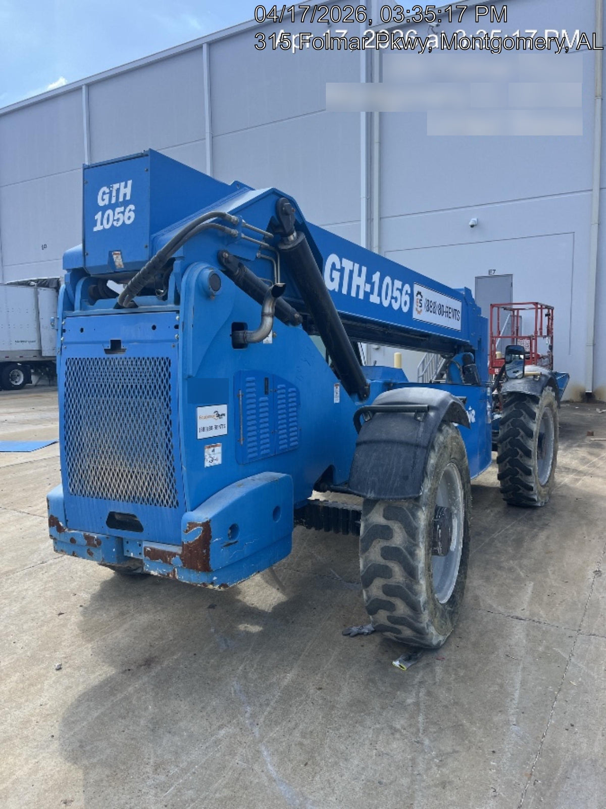 2019 Genie GTH-1056 Cab/Heat/AC, Solid RT Tires, LED Work Lights, Beacon 60" QA Carriage, 60" Forks