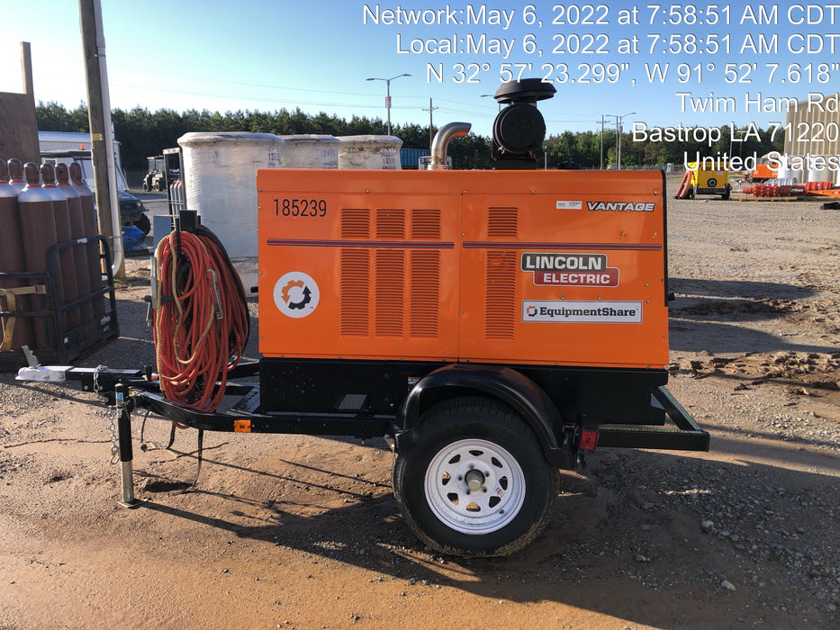 2021 Lincoln Electric Vantage 549X Ready Pak 3, ORANGE (includes trailer, cable rack, fender light kit)
