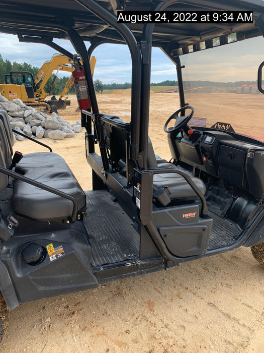Kubota RTV-X1140W-H 4wd Utility Cart, 4 Seat, Diesel, LED Strobe, Windshield Tempered Glass, Plastic Canopy, Wire Harness Kit, Backup Alarm