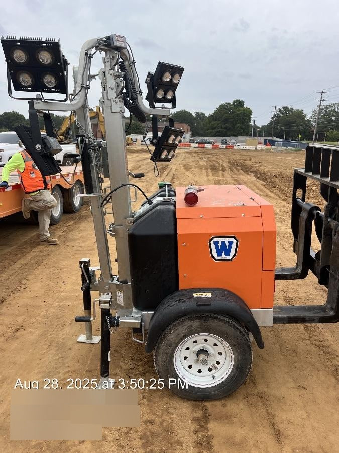 2025 Wanco WLTT-4MM4K Diesel, Mitsubishi L2E, 9.0HP @1800 rpm, Deep Sea Controller, Shore Power Plug, Auto Start, (4) 350W LED Floodlights, 4kW Generator, 60 Gal Fuel Tank, 2" Ball, T3