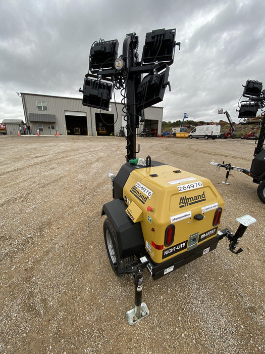 2022 Allmand NLV3GR (4) LED Light Fixture 350W, 23' Vertical Mast, 3kW Prime, Towable, ES Decals, T3