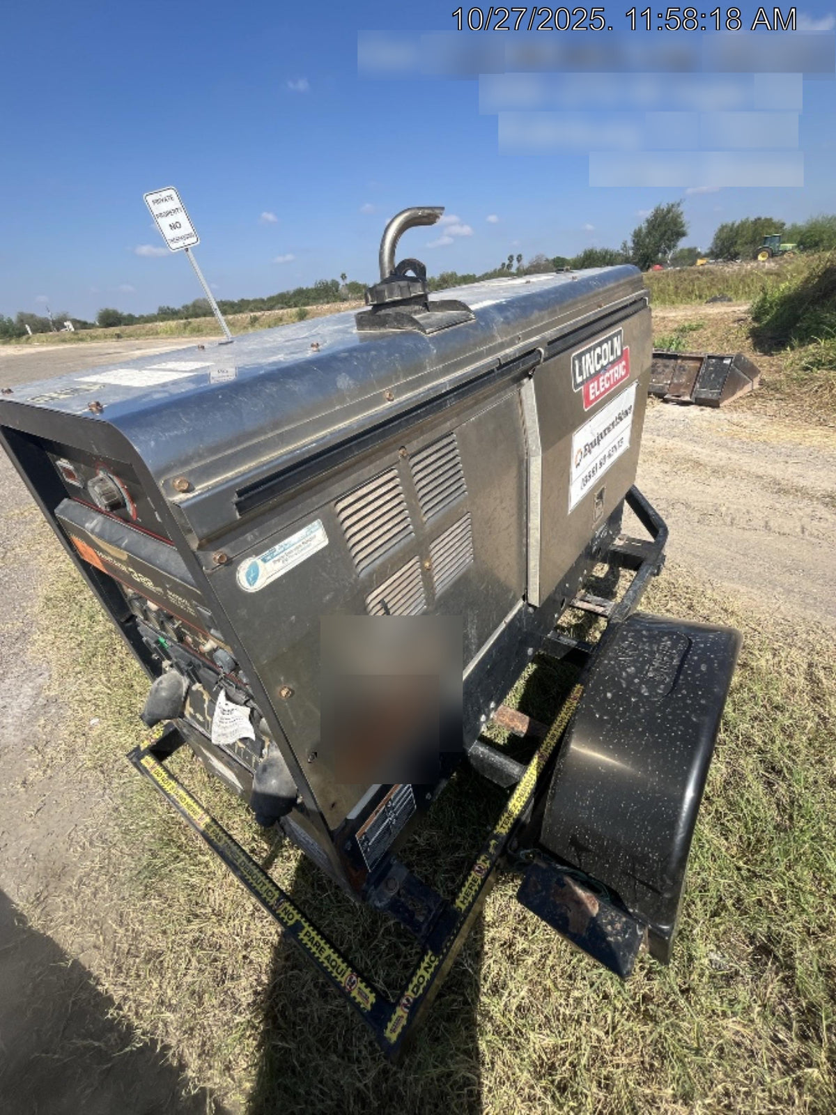 2019 Lincoln Electric Vantage 322 Lincoln Vantage 322 Welder w/Trailer, Light Kit, Cable Rack