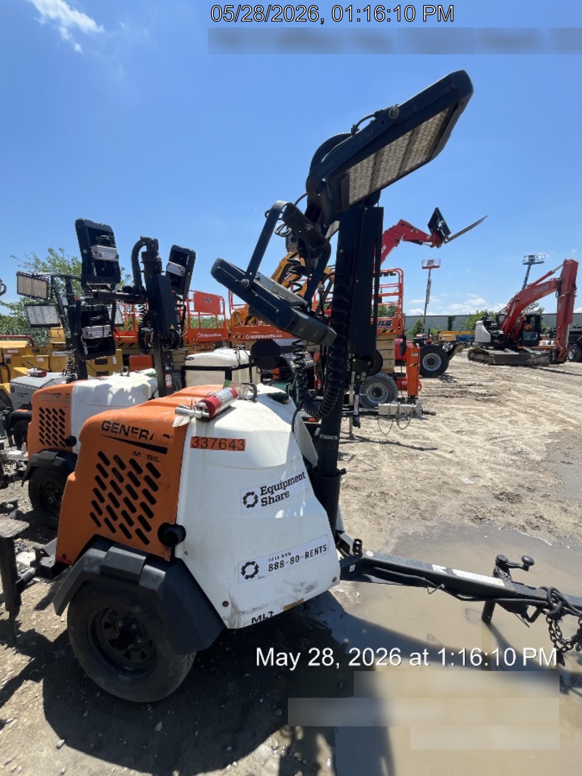 2023 Generac MLT2 Diesel, Flex Switch 120V Input, Powerzone Controller, (4) 320W LED Lights, 4kW Generator, 39.9 Gal Fuel Tank, 2" Ball, T3