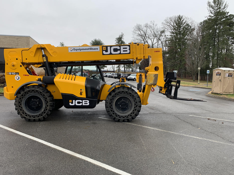 2020 JCB 510-56 Canopy, Solid Tires, Work Lights, Beacon, Aux Hydraulics, Back up Alarm, Lifting Eye, ES Decals