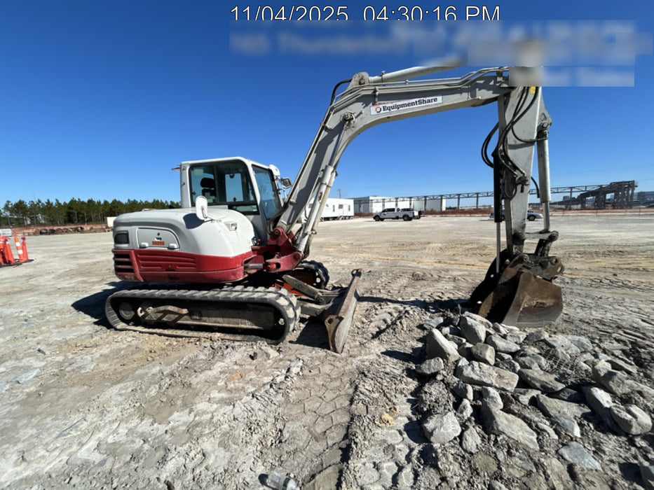 2019 Takeuchi TB290 Cab/Heat/AC Rubber tracks, Dozer blade, Travel alarm, Auxiliary hydraulics Manual QC, Hydraulic thumb, 18", 24", and 36" Buckets