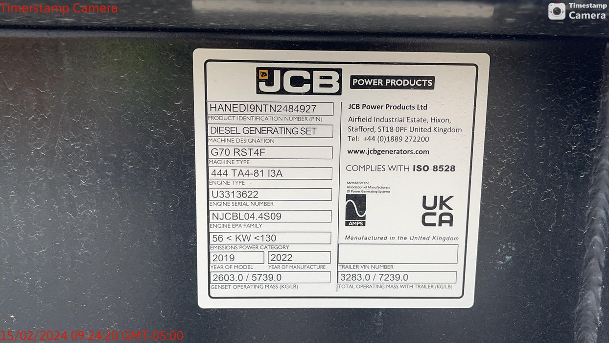 2023 JCB G70RST4F