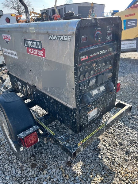2019 Lincoln Electric Vantage 322 Ready-Pak 3, Two Wheel Trailer, Fender and Light Kit, Cable Rack