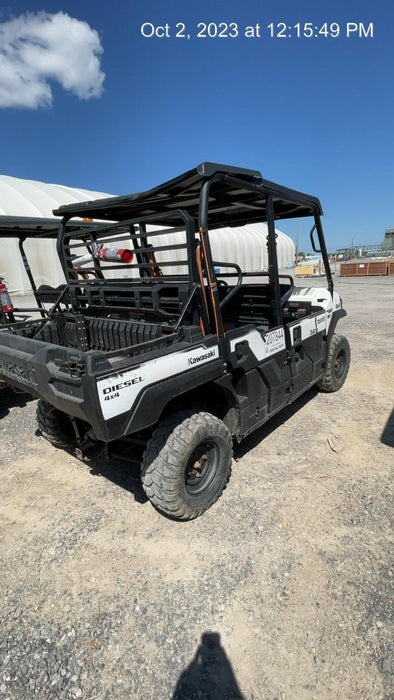 2022 Kawasaki Mule PRO-DXT Standard Options, Backup Alarm, Beacon, Plastic Hard Top, Poly Windshield, Horn Kit