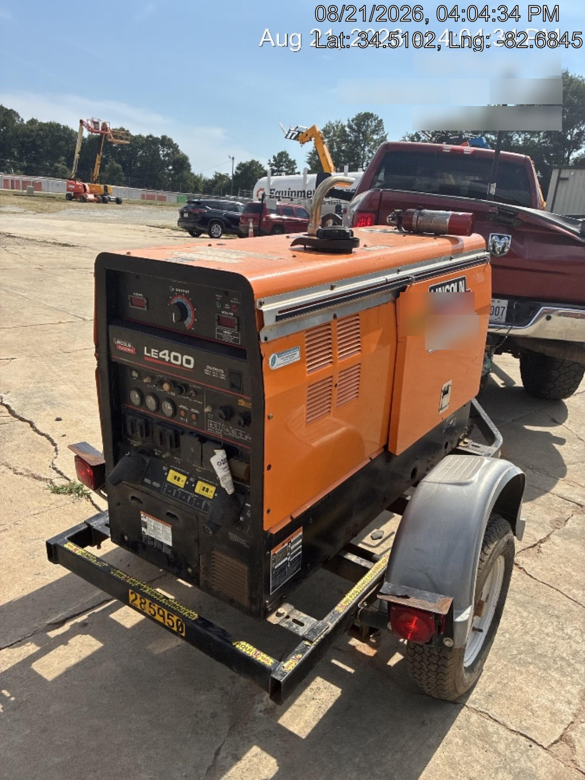 2022 Lincoln Electric LE400 Kubota V1505, Trlr, Cable Rack, Light Kit, ES Decals, T3