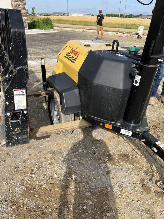 2022 Allmand NLV3GR (4) LED Light Fixture 350W, 23' Vertical Mast, 3kW Prime, Towable, ES Decals, T3