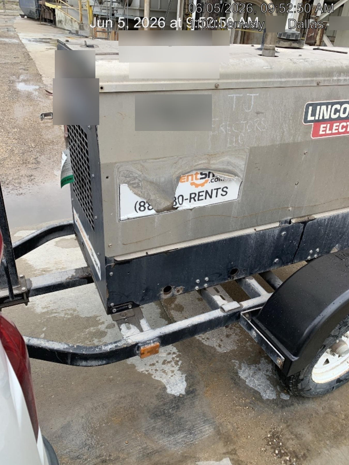 2018 Lincoln Electric Vantage 322 Lincoln Vantage 322 Welder Ready Pak 3 - Vantage 322, Trailer, Fender and light kit, Cable rack