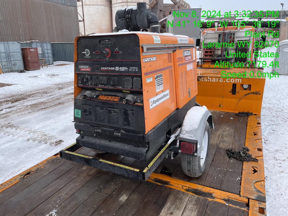 2022 Lincoln Electric Vantage 549X Crosslink Technology, Trailer Mounted, ES Decals, T3