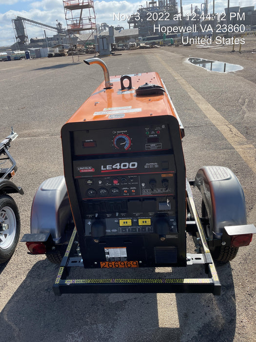 2022 Lincoln Electric LE400 Kubota V1505, Trlr, Cable Rack, Light Kit, ES Decals, T3