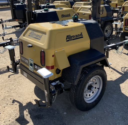 2022 Allmand NLV3GR (4) LED Light Fixture 350W, 23' Vertical Mast, 3kW Prime, Towable, Deep Sea L401, Leveling Jacks, Yanmar T4F 5.8hp